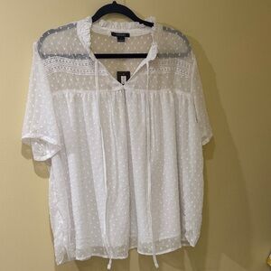 esmara White Sheer short sleeve women’s casual | Maternity comfort Blouse